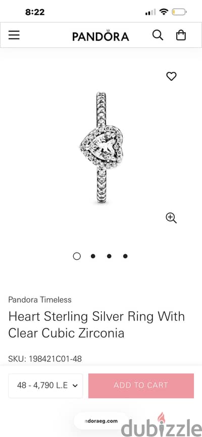 Pandora Ring S925 ALE Ring Size 54