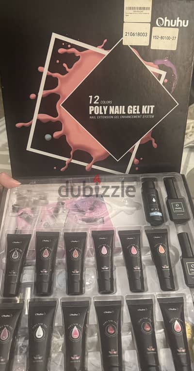 12 colors poly nail gel kit