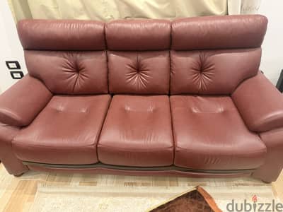 Burgundy Leather couch