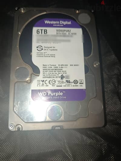 Western Digital 6TB Purple Hard Drive