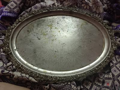 صنيه اصلي انتيك نحاس   مطليه فضه