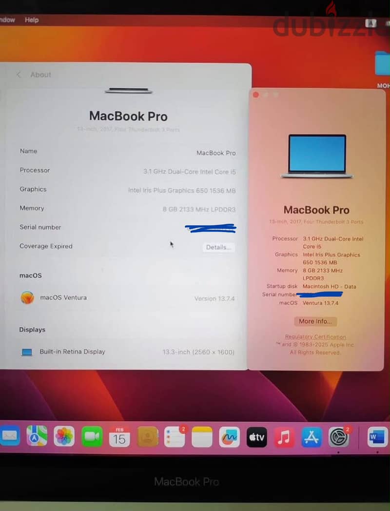 MacBook Pro 2017 Core i5 1