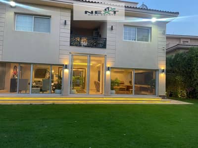Luxury Villa for Rent in Madinaty. 730 sqm land, 460 sqm built-up area, 5 bedrooms (3 master), maid’s room, office, gym, smart home features, modern f