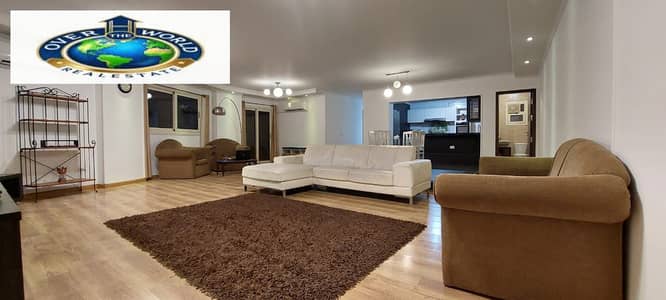 Furnished apartment for rent in the Ashgar Darna luxury compound, 200 meters in the Darna compound in Zahra Al-Maasra, close to the ring road and Hasbollah Al-Kafrawi axis, 600 meters from Carrefour Al-Maasra, close to about 20 language and international schools, 2 air conditioners with a total capacity of 6 horsepower in the hall number
