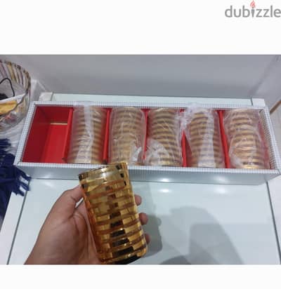 طقم كاسات وكوبيات وخشاف  تشيكى