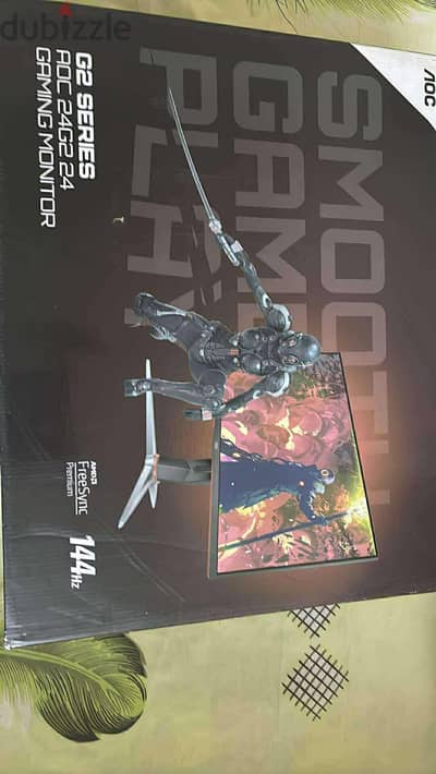 AOC 24G2 24 Frameless Gaming IPS Monitor FHD 1080P Ims 144Hz Freesync