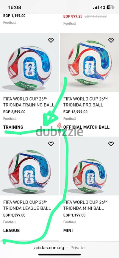 FIFA WORLD CUP 26™ TRIONDA LEAGUE BALL كوره اديداس اصلي جديده