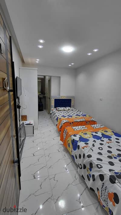 Studio for rent furnished double room, bathroom, and kitchen in the first neighborhood, sixth block