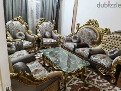 صالون كامل متكامل بحالة الزيرو استعمال شهر