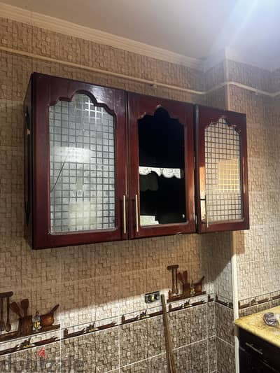 مطبخ خشب زان تقيل  + رخامة