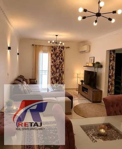 Distinguished furnished apartment for rent in Gardenia City Compound, opposite the villas, Nasr City.