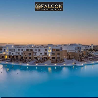 get now Fully Finished Lagoon View Chalet with Private Terrace in Swan Lake El Gouna | Hassan Allam | Near Ancient Sands & Fanadir Marina