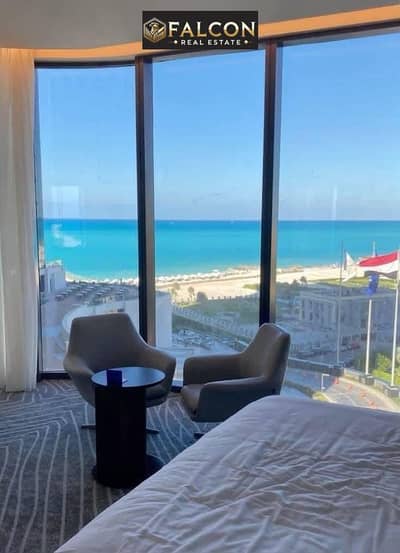 Sea view apartment (ready for immediate occupancy) fully finished for sale in Alamein Towers, near Marassi and Hacienda Bay.