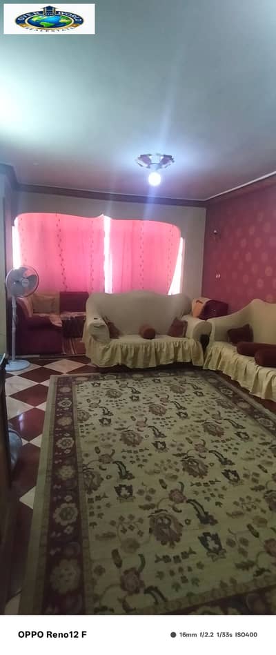 For rent daily furnished apartment for rent Arab Maadi air-conditioned 2 air conditioners consists of two bedrooms and reception and bathroom and kitchen floor 12 elevator