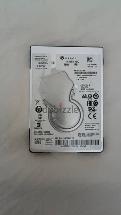  هارد لابتوب سيجيت 1 تيرابايت أصلي HDD Seagate مساحة عملاقة 