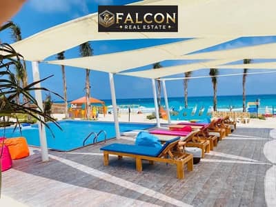 Fully finished chalet with a lagoon view at Cali Coast (North Coast)—featuring a special 35% discount—located next to Fouka Bay, Caesar, and Hacienda.
