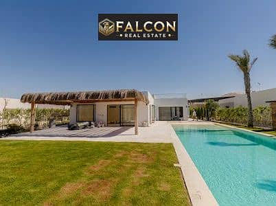 Ground  amazing overlooking private lagoon 105m for sale first row in masyaf ras elhekma north coast 2 minutes from fouka bay and hacienda