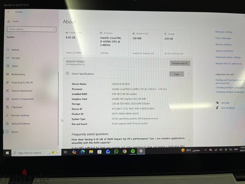 Hp elitebook 3