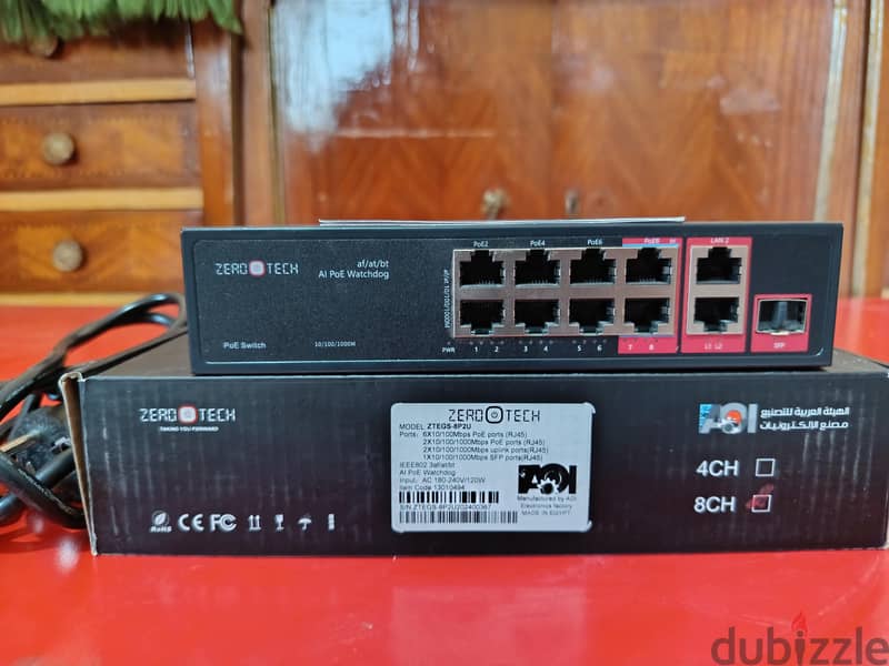 AI PoE Switch 8CH 1