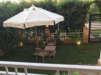 شقة مفروشة ارضى بجاردن فى مدينتى