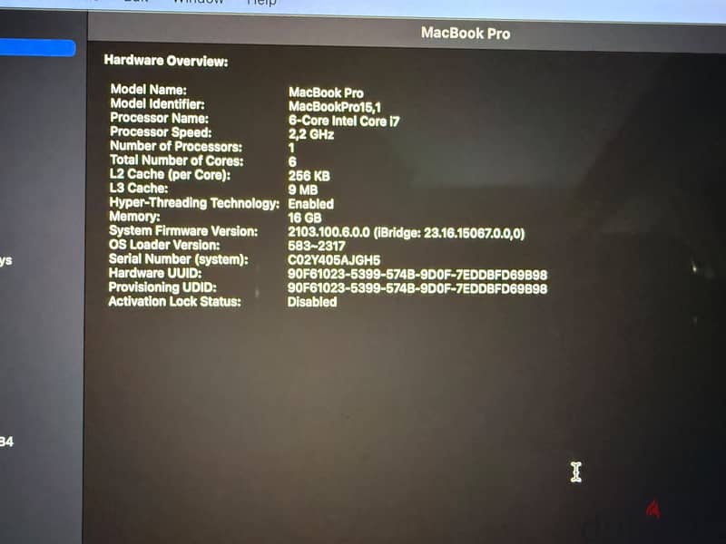 Macbook pro 15 inch - 2018 1