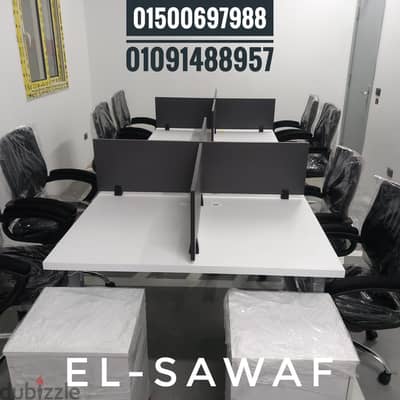 خلية عمل- ورك ستيشن خشب mdfاسباني-اثاث مكتبي work station- partiton
