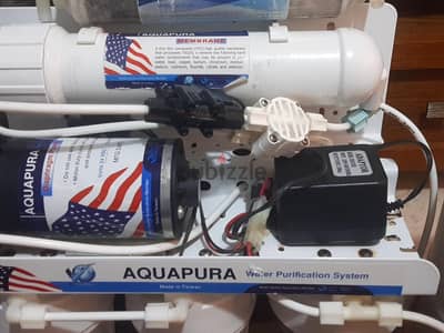 فلتر مياه Aquapura تايواني ٦ مراحل + خزان ١٩ لتر للبيع