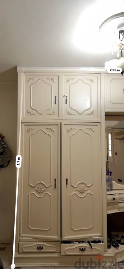 Beautiful handmade wooden wardrobe with timeless vintage feel