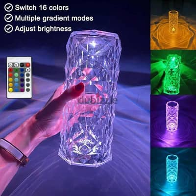 اباجورة كريستال 3D + فواحة عطرية LED + ديكور لطيف للأوضة