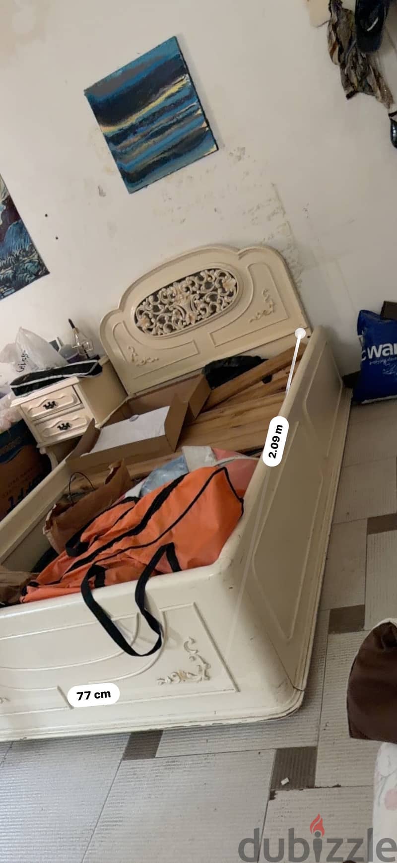 Wooden vintage bed 1