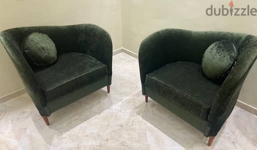 عدد ٢ كرسى فوتيه للبيع - استخدام بسيط جدا