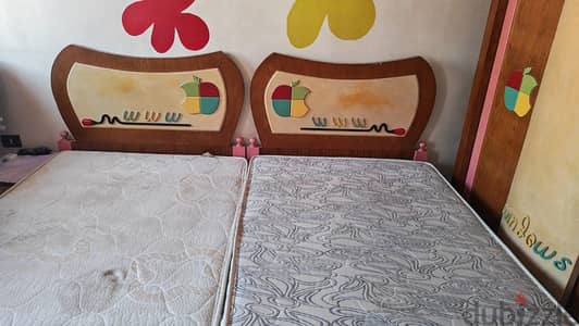 ٢ سرير ١٢٠ سم + الملل + مرتبة ينسن و احده فقط