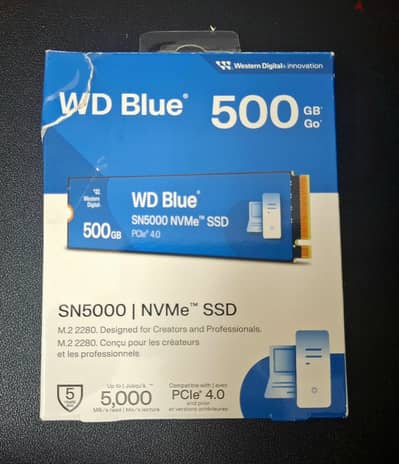 WD Blue SN5000 500Gb M2 Nvme Internal Solid State Drive SSD
