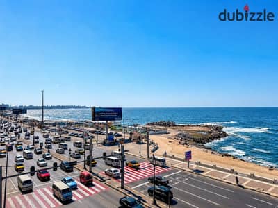 وحدة سكنية مميزة للإيجار قانون جديد في كليوبترا(فيو بحر مباشر) المساحة : 215م