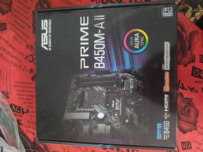 للبيع بوردة ASUS Prime B450M-A II بحالة الزيرو بالعلبة
