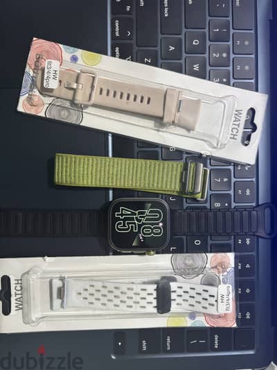 Huawei watch fit 4 pro green like new + 4 straps + 9 months warranty