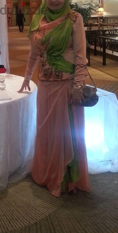 A designer evening dress