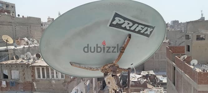طبق دش بريفيكس 160سم الومنيوم عميق سيستم كامل