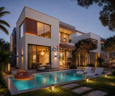 Twin House 271sqm in La Joie Havre New Zayed with a special discount and only 10% down payment at the lowest price for a villa in the Green Belt