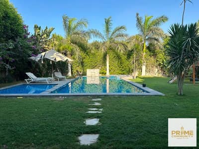 Independent villa for rent in Palm Hills Golf Extension | Land 780 m – Buildings 670 m | 5 rooms – 6 bathrooms | Landscape view