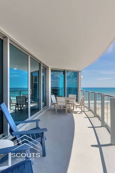 Fully finished beachfront apartment with air conditioning private beach and a view of Crystal Lagoons for sale in El Alamein Towers North Coast