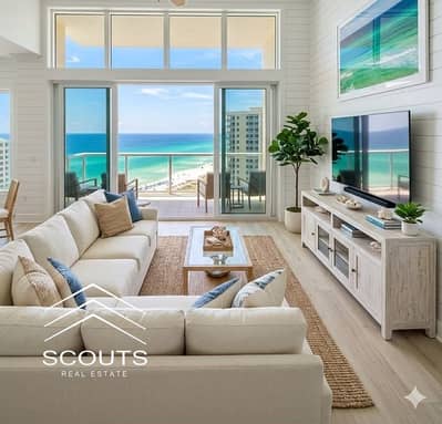 Lowest price installment available fully finished two bedroom chalet for sale full sea view in Mazarine North Coast New Alamein, next to the to towers