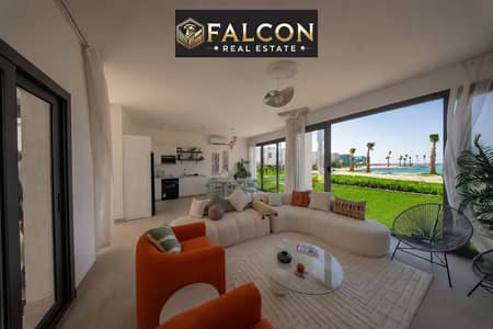 خصم31% +Double View بحر و لاجون+ فيلا خطوات للبحر + تشطيب Ultra Lux + جاهزه للمعاينه + في كالي كوست علي اميز Sandy Beach في راس الحكمه الساحل الشمالي