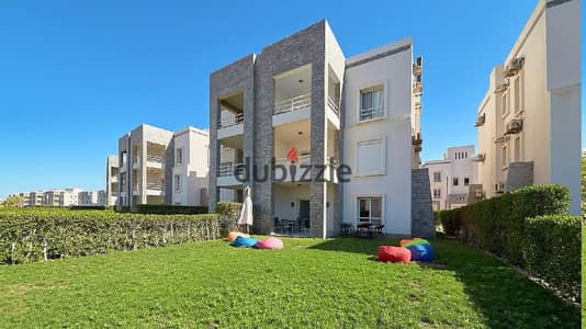 Two-bedroom ground chalet for rent in Amwaj, North Coast