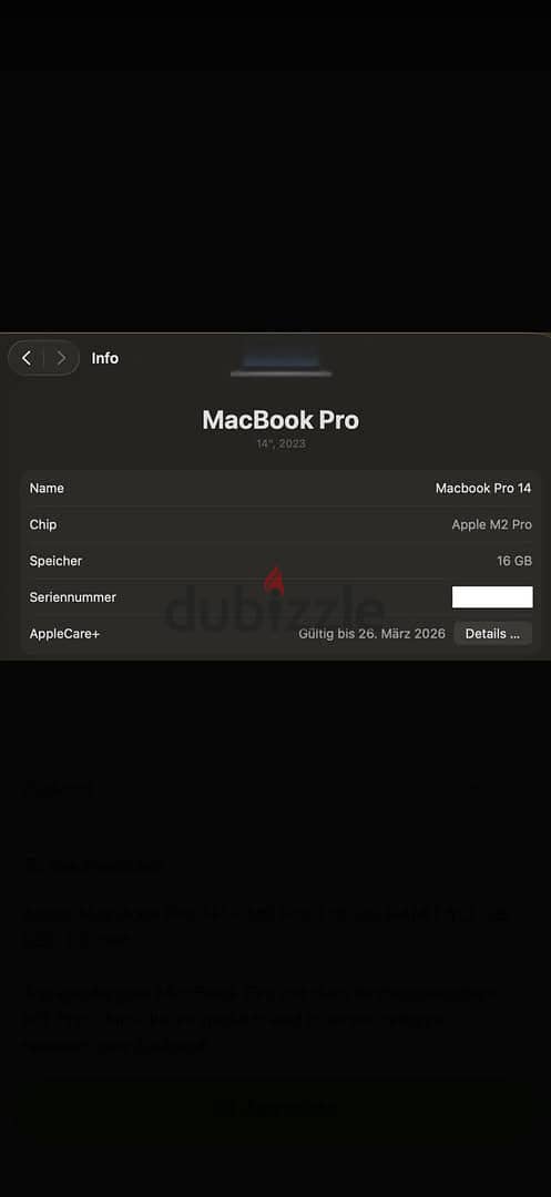 MacBook Pro 14' M2 Pro 16GB With BOX battery 97% 3
