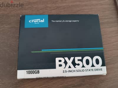 Crucial SSD 1TB استخدام مرة واحدة فى الضمان