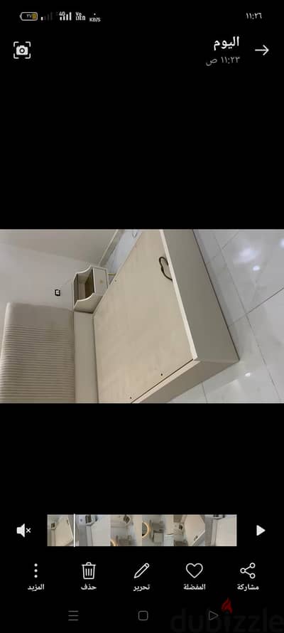 بيع سرير لغرفه نوم مع تسريحه ب2كمودينوا  بشماعه ملابس وكراسي سفره