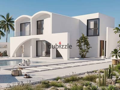 Fully finished twin house villa, sea view, for sale in installments, in Salt Ras El Hekma, North Coast