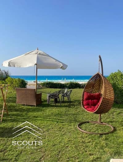 Summer& investment in heart of North Coast chalet for sale panoramic sea and lagoon views fully finished prime beachfront location near sodic & marass