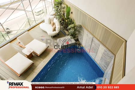 Ready to move Duplex with a Private swimming pool for sale in Smouha